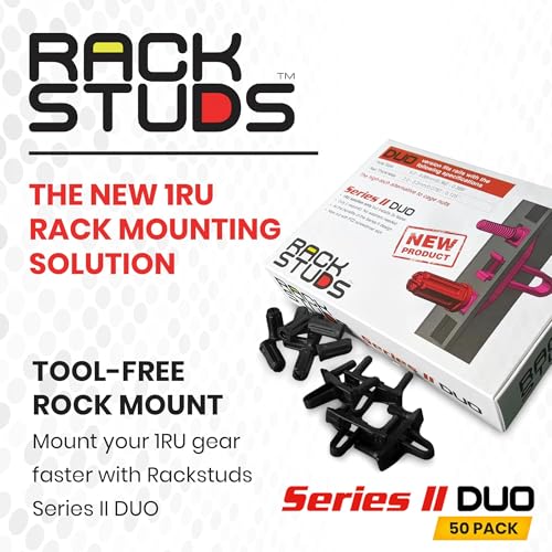 Image of DUO50 1RU Series II Rack Mount Solution - Effortless Alternative to Traditional Rack Screws and Cage Nuts & Server Rack Screws Ideal for Server Hardware Setup - 50 Pack, Universal Version