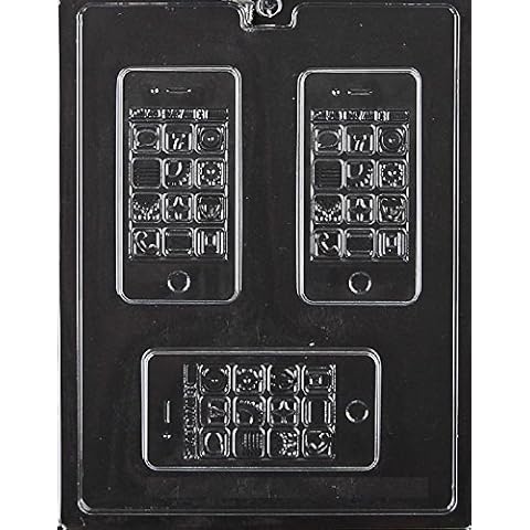 Grandmama's Goodies M235 Smart Phone Chocolate Candy Soap Mold with Exclusive Molding Instructions Cover