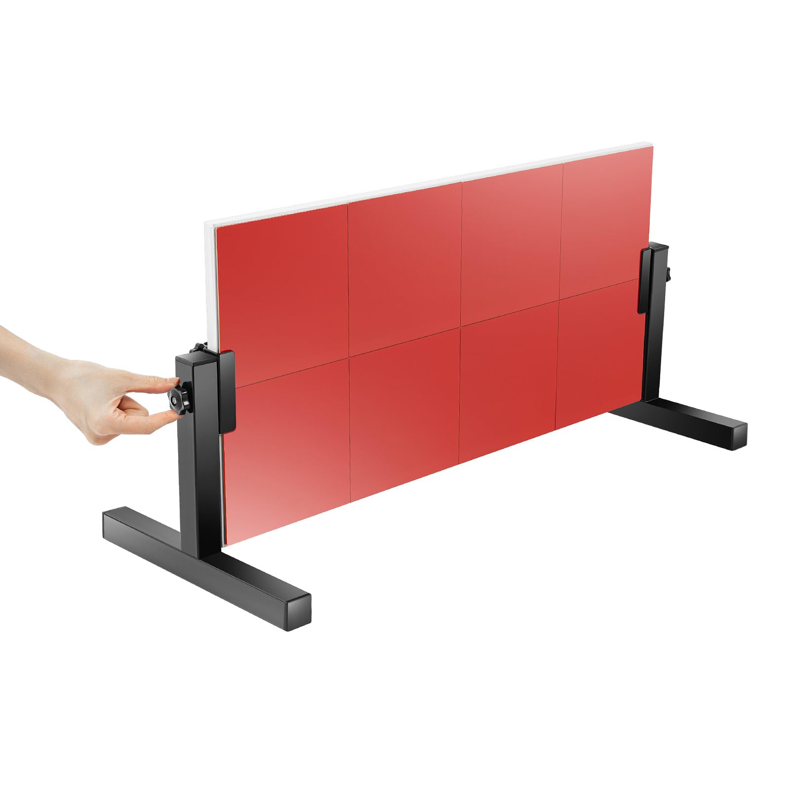 Tabla de rebote de ping pong con 8 gomas rojas, equipo de autoentrenamiento para el hogar, gimnasio, interior y exterior