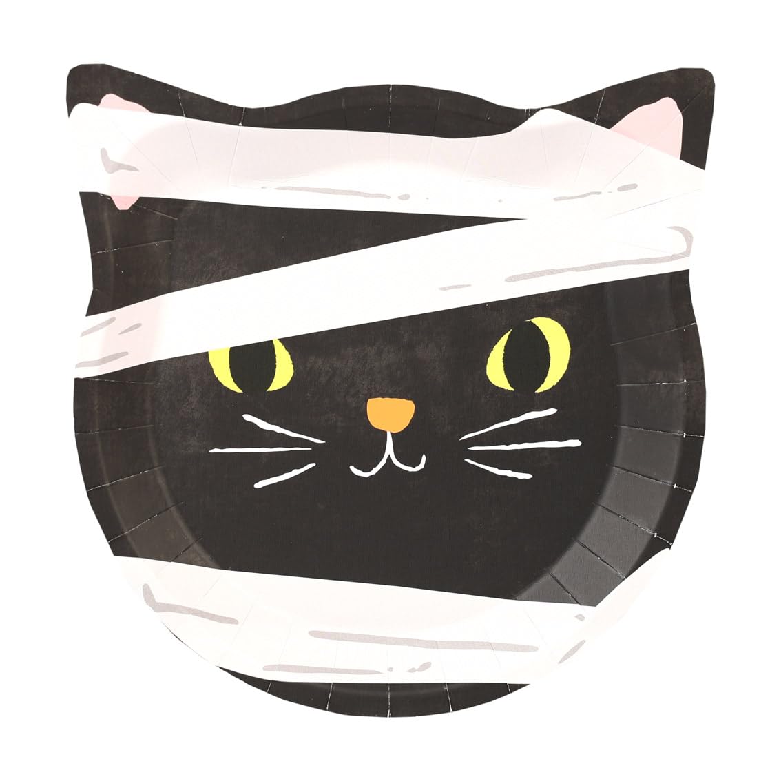 Talking Tables 10 x Halloween Paper Plates, Cat & Bat Shaped Disposable Plates 19 cm, Spooky Party Tableware for Kids Trick or Treat