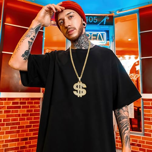 Gold Chain With Dollar Sign Pendant Necklace - Hip Hop Money Chain2