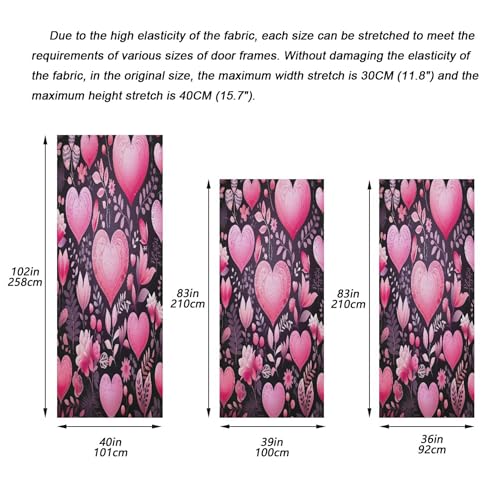 Housse de porte de Saint Valentin grand format pour décor de fête