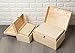 Juvale 5 Pack Unfinished Wood Boxes for Crafts with Hinged Lids - Assorted 5 Sizes 4.7-9.5 in - Paintable Craft & Storage Boxes to Paint - Versatile Pine for Decoupage & DIY Decoration