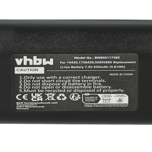 vhbw Akku kompatibel mit Dymo LabelManager 260, 260P, 280, PnP Drucker Kopierer Scanner Etiketten-Drucker (650mAh, 7,4V, Li-Ion)