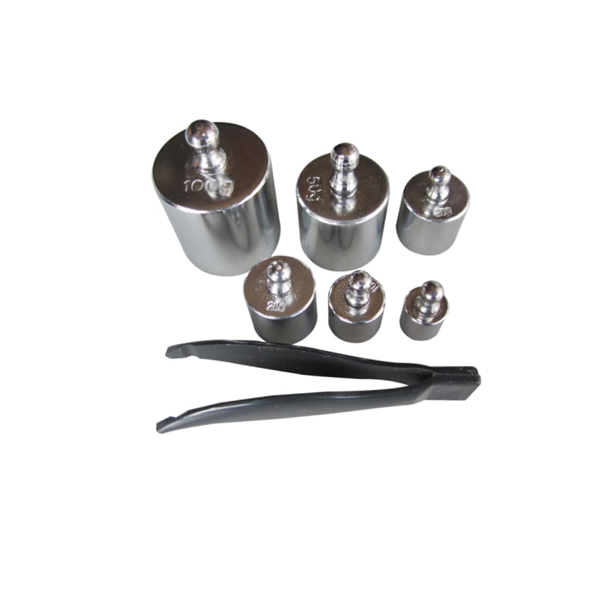 NAMOARLY Precision Steel Calibration Weights (5g 10g 20g X2 50g 100g) Scale Weight Kit for Lab Commercial Educational Use Random Color