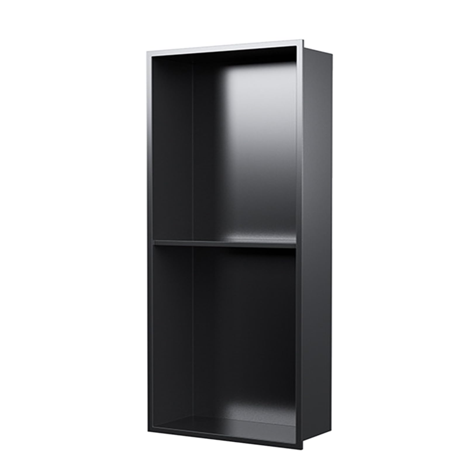 JTWWDM Brushed Stainless Steel Shower Niche Double Shelves Recessed Shower Wall Niche No Tile Needed Niche Caddy Niche