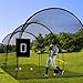 Sharellon Baseball Batting Cage - Large 22x12x10ft Heavy-Duty Portable Baseball Practice Net with Pitching Machine Hole for Backyard Training - Adults & Youth