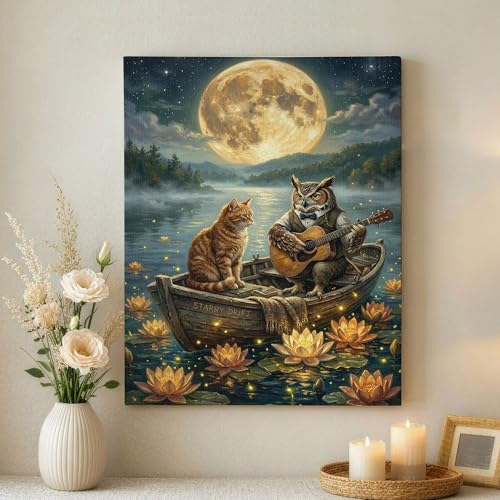 Toile animaux fantastiques pour raviver un mur blanc et terne