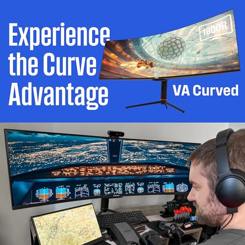 Image of Westinghouse 49 Inch Curved Ultrawide Gaming Monitor, 120Hz, AMD FreeSync, Low Motion Blur, for PC Games with Built in Speakers, DisplayPort,HDMI