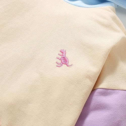 EnJoCho Children Comfy Tops 1 to 7 Years Kids Girls Sweater Autumn And Winter Cute Cartoon Color Matching Hooded Sweater2