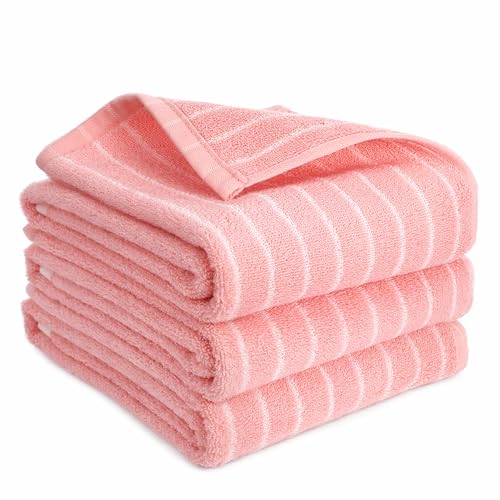 saerryor 3 Pack Hand Towels Cotton Soft Absorbent Towels 14 x 29 Pink