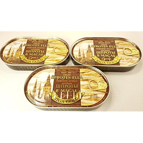 RIGA GOLD Shproti, Sprats in Oil, 190gr (Pack 3) Cover