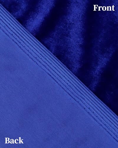 Image of HOTGODEN Royal Blue Stretch Velvet Fabric by The Yard: 63 inch Wide 5 Yards 95% Polyester 5% Spandex Velvet Fabric for DIY Sewing, Upholstery, Apparel, Costume, Craft