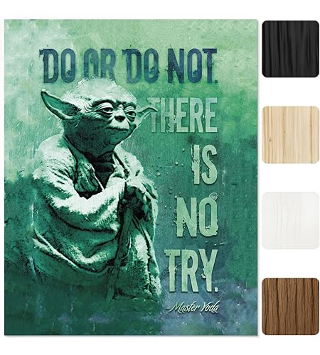 Motivational Wall Art 8x10 Unframed – Do or Do Not There Is No Try Inspirational Quote Print – Masculine Office Home Gym Decor – Positive Affirmation Poster for Men, Women & Teens
