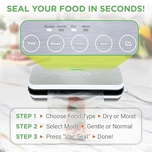 Nutrichefvacuumsealerautomaticvacuumairsealingsystemforfoodpreservationwstarterkitcompactdesignlabtesteddrymoistfoodmodesledindicatorlights  Urban Country Home Decor Nutrichef vacuum sealer automatic vacuum air sealing system for food preservation w starter kit compact design lab tested dry moist food modes led indicator lights  urban country home decor