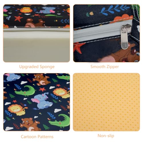 Miniatura 5 de Alzador Silla Para Niños Comer - Soporte Más Fuerte Base Antideslizante Elevador De Asiento Elevador De Asiento Para Comedor Cojín De Viaje Portátil Negro