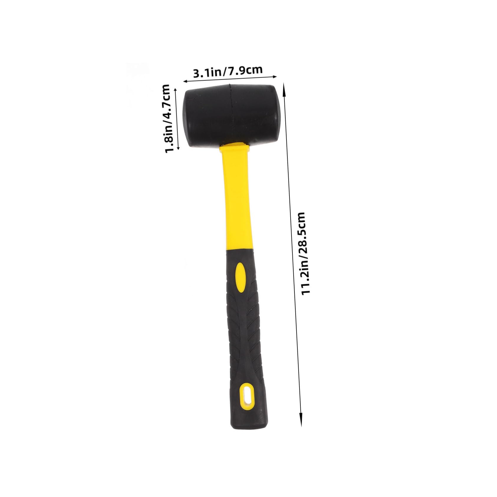SEWACC Heavy Duty Construction Hammer Rubber Mallet for Paving Camping and Diy and Easy to Clean