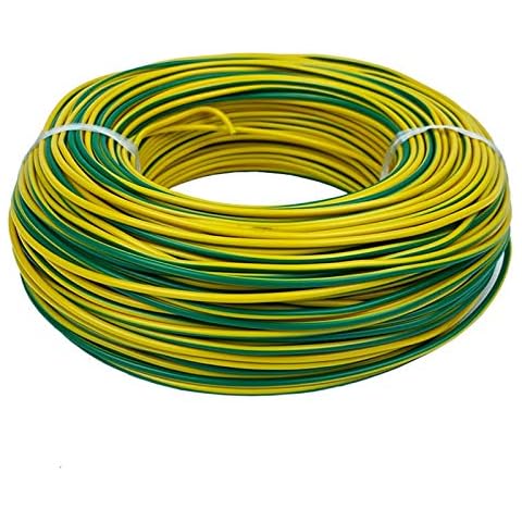 Flexible cable RV Multi Stranded Copper Cable Electric Wire Annealed Copper 20AWG PVC Flexible wires Speaker cables Power Cord Led Lights DIY For cars, ships ( Color : Yellow in Green , Length : 90m ) Cover
