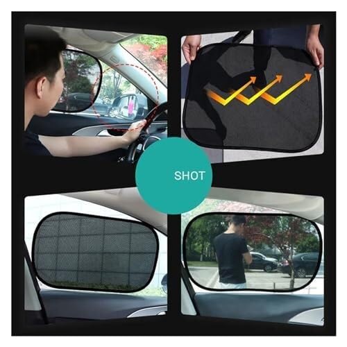Sonnenschutz Auto Sonnenschutz Seitenfenster Vorhänge Blendschutz Elektrostatische Adsorption Mesh Visier Schild Sonnenschutzblende