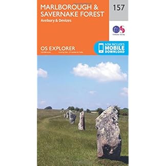 Marlborough Savernake Forest Map Avebury Devizes Ordnance Survey OS Explorer Map 157 England Walks Hiking Maps Adventure Map Folded Map 16 Sept