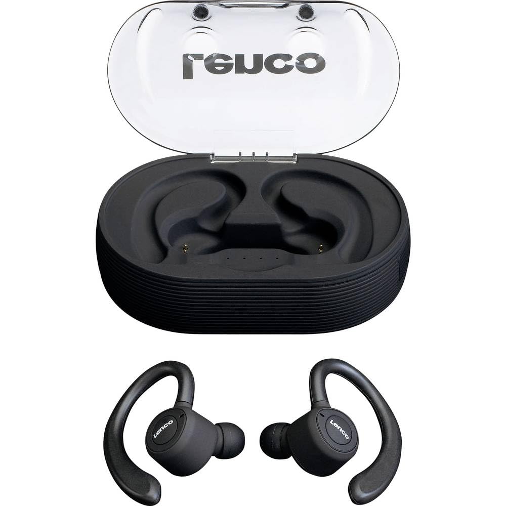Lenco EPB-460 Bluetooth Kopfhörer - True Wireless In-Ear Kopfhörer mit Lade-Etui 1800mAh - 6 Stunden Spielzeit - IPX5 Wasserdicht - Bluetooth V.5 - Sport Ohrhörer