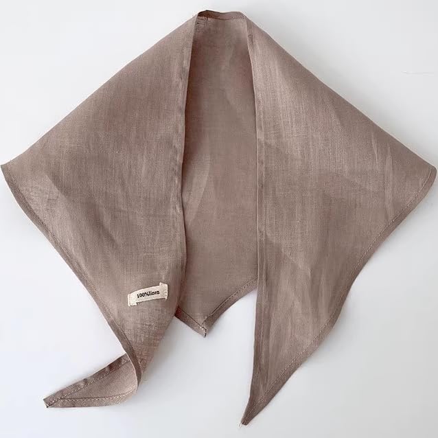 Triangle Scarf for Women Linen Head Scarf Cottagecore Accessories Downtown Girl Aesthetic Summer Streetwear2