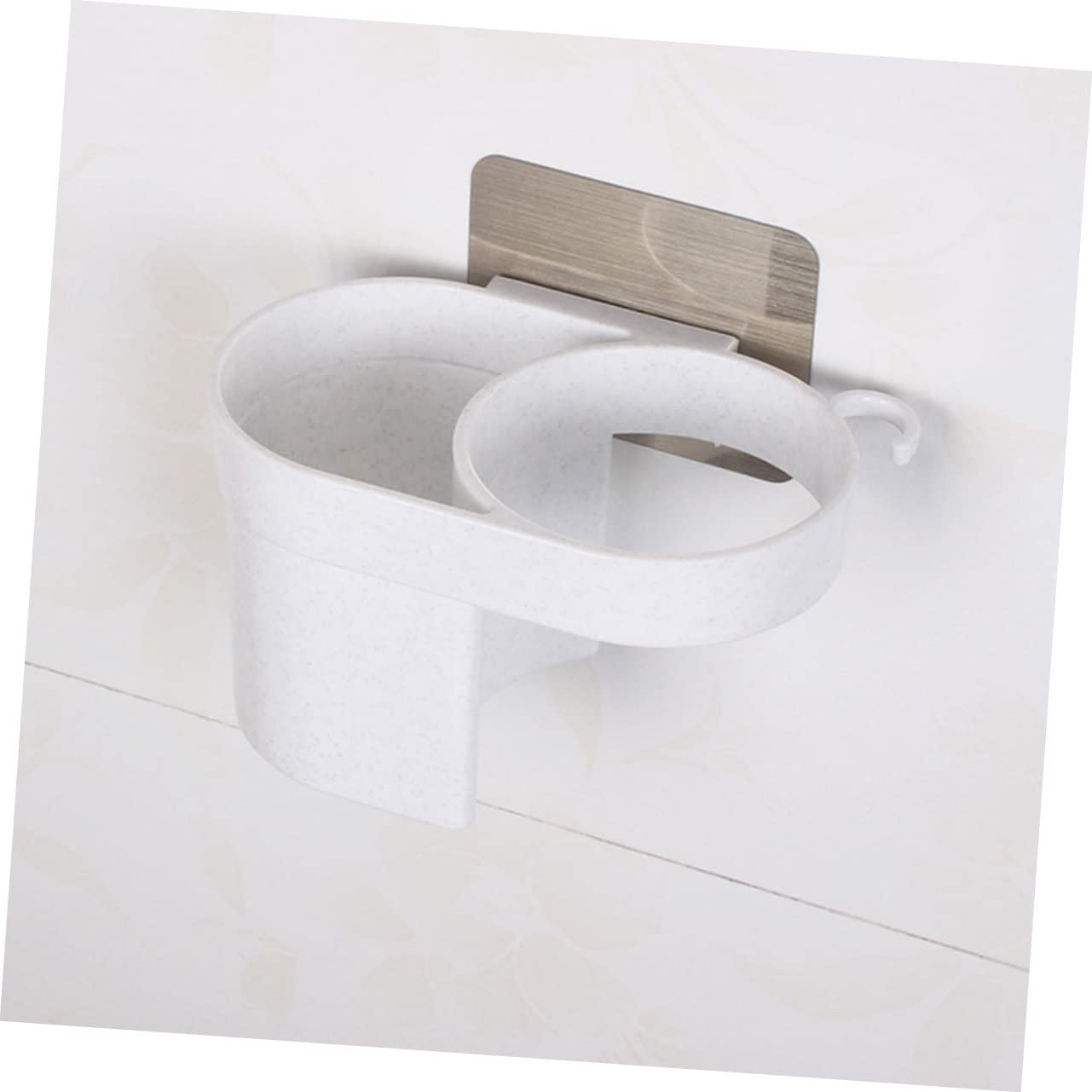 TOPBATHY 3pezzi Porta Asciugacapelli Da Muro Supporto Adesivo Per Asciugacapelli Mensola Organizzatrice Per Bagno e Camera Da Letto Design Elegante e Moderno Ottimo Per Phon e Accessori Per