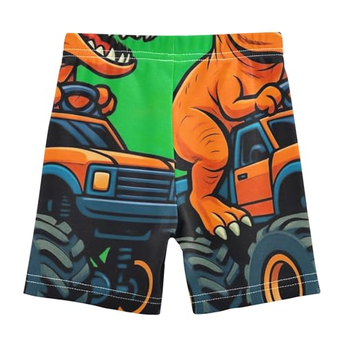Joisal Toddler Girl Biker Shorts Cotton Shorts for Under Dress Cute 4t Children Orange Cartoon Dinosaur Green2