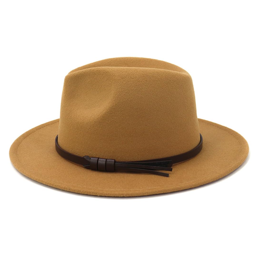 Wvapzxx Cappello Fedora Jazz Invernale A Tesa Larga Da Uomo Elegante Cappello Da Chiesa Da Donna Cappelli In Feltro Formali Per Donna