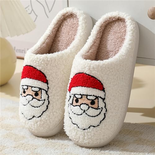 Christmas Reindeer Slippers for Women Soft Plush Fuzzy Cozy House Slippers Indoor Outdoor Shoes Cute Cozy Plush Warm Slip On House Shoes Cartoon Slipper2