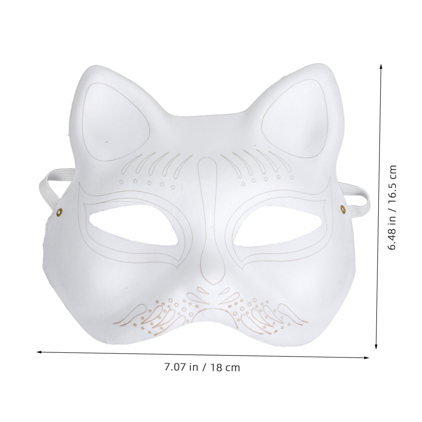 Cabilock Cat Mask Diy Paper Pulp Craft Blank Mache Mask for Cosplay Masquerade Halloween Party Decorations