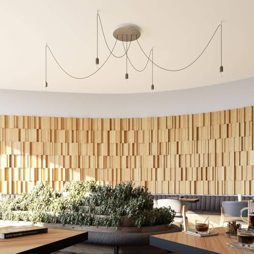 Rosetón XXL Rose-One redondo de 400 mm para renovar el comedor con lámparas multicaída 6