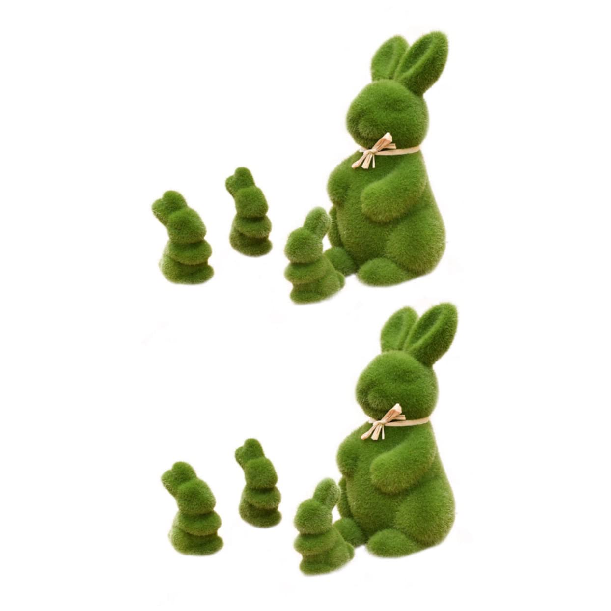 ABOOFAN 16 Pièces Lapin de Pâques Lapin en Mousse Artificielle Lapin d'herbe de Gazon Miniature de Lapin décor des modèles Ornement de fête Ornement de Lapin Poilu Statue Accessoires