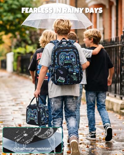 Sac à dos garçon console noir parfait pour l'école - 3