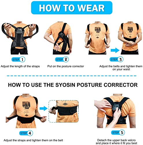 Back Brace Posture Corrector - Back Support Belt with Fully Adjustable Straps Relief Lower & Upper Back Pain, Improve Posture & Provides Lumbar Support - Fit for Men & Women