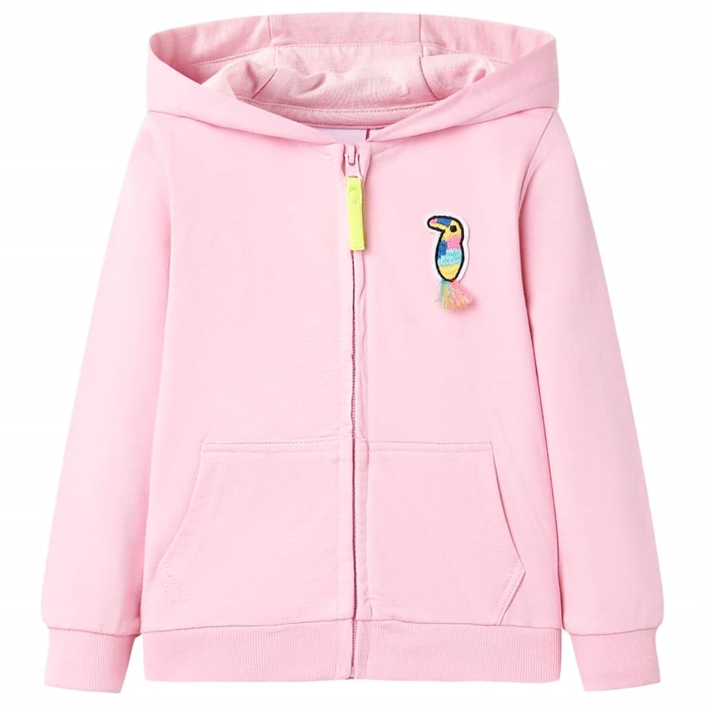 VidaXL Felpa Con Cappuccio E Cerniera Per Bambino – Cotone E Poliestere – Da 1,5 A 10 Anni