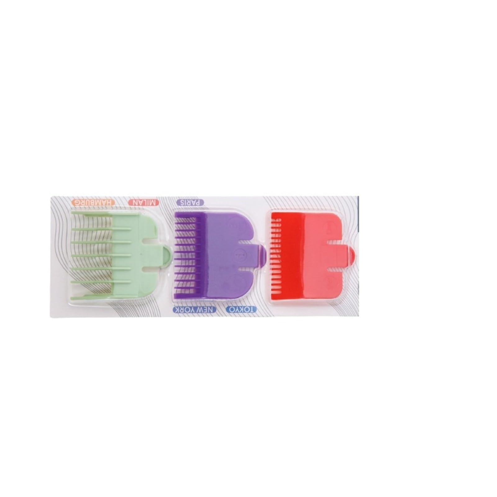 Pettine Limite Colore Trasparente In Plastica For Parrucchiere(Three-piece set)