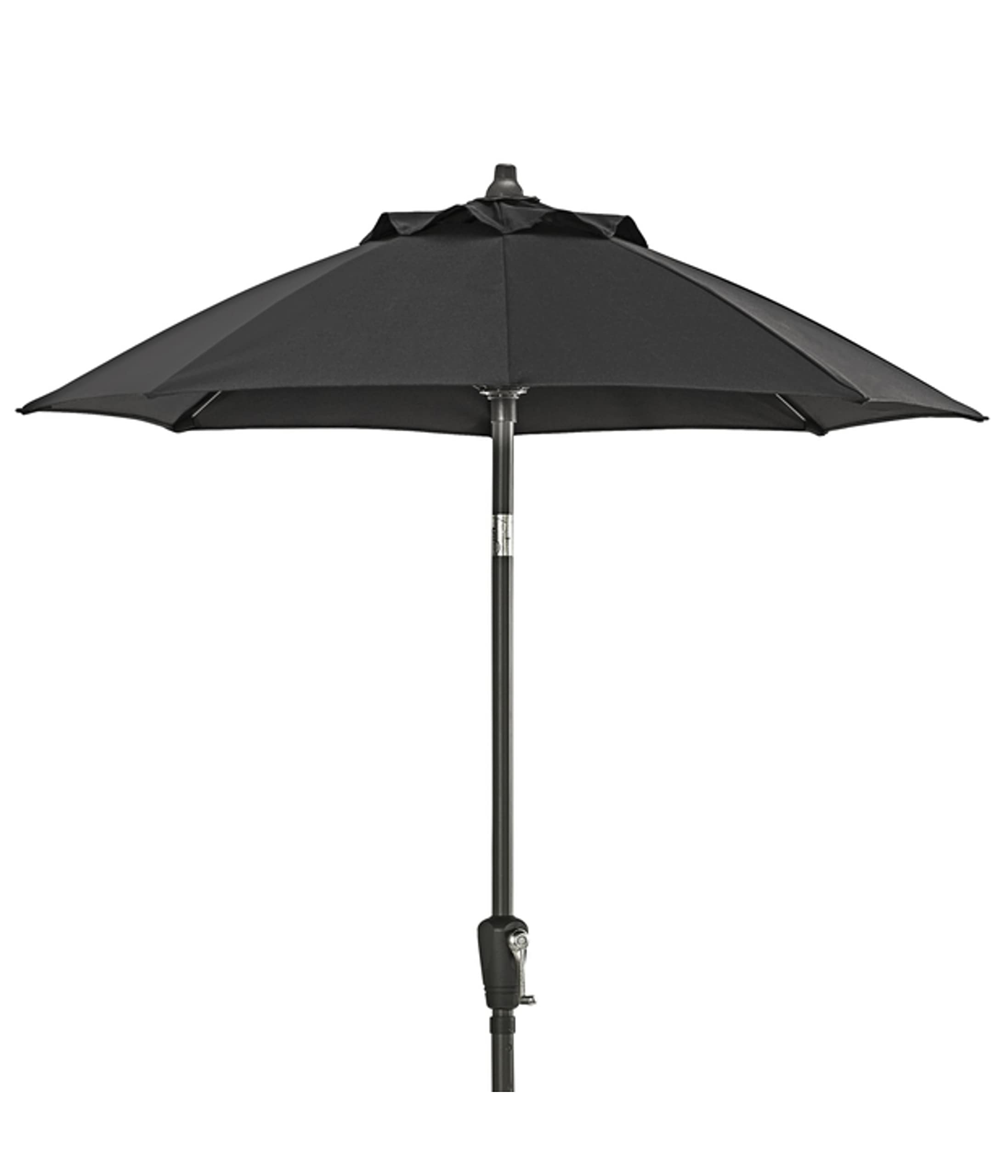 Dehner Vido parasol przeciwsłoneczny, Ø 150 cm, wysokość 221 cm, aluminium/poliester, ciemnoszary, mały