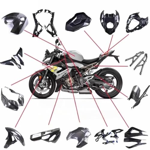 Accessoires repose-pieds et couverture d'ailes carbone S1000R M1000R 21-24