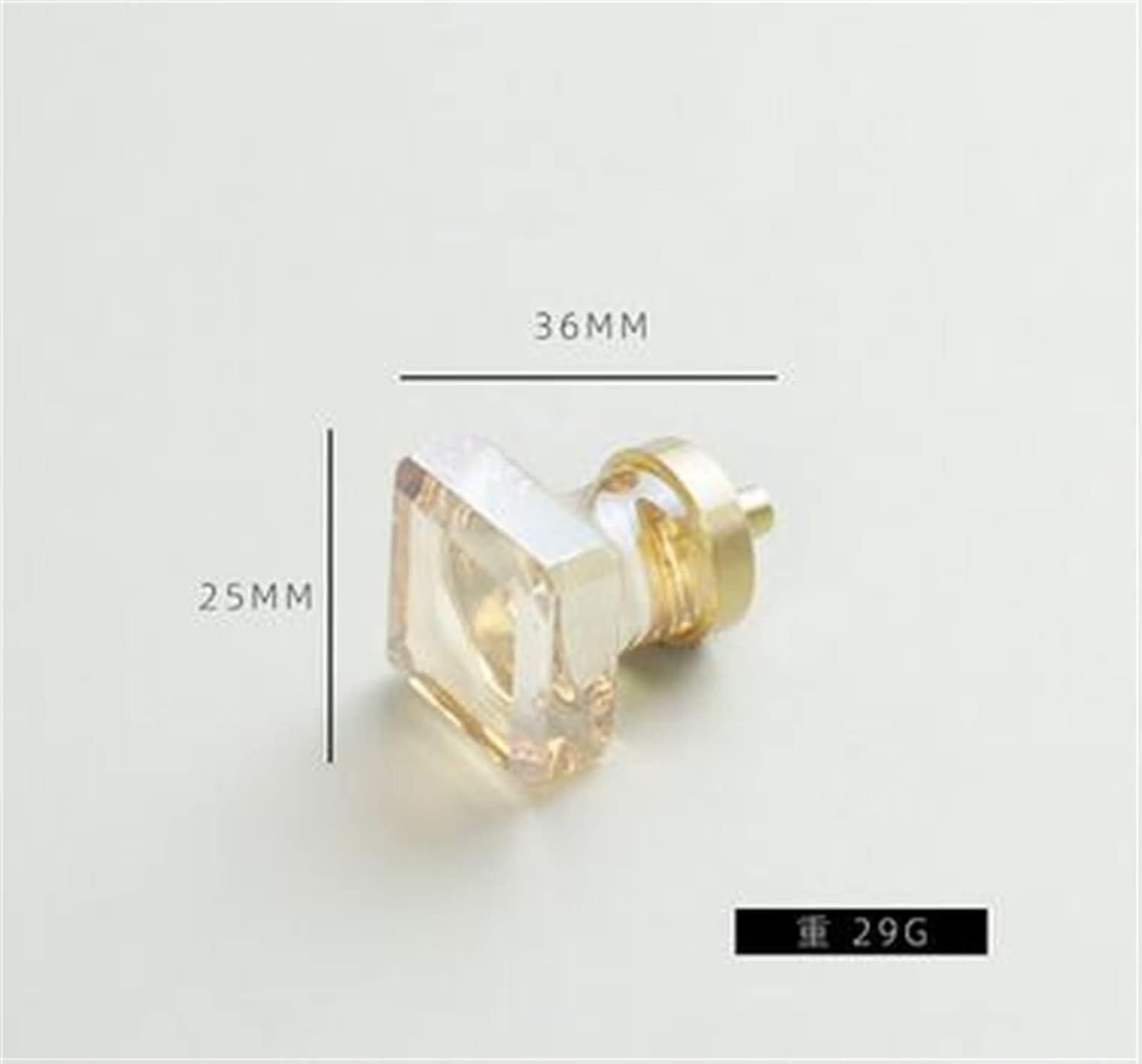 Champagne Wardrobe Door Handle Brass Cabinet Drawer Single Hole Knob Modern Transparent Furniture Handles 1Pcs Furniture Accessories (Color : A4)
