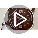 Image of cozyloom Tea Time Theme Creative Wooden Wall Clock | Teapot & Cup Cutout Design | Elegant Kitchen Decor & Gift | Dark Brown.