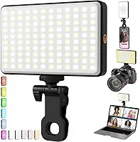 Luz de Preenchimento Iluminação Selfie LED RGB com Clipe Ajustável para Celular e Notebook Fotografia e Vídeos TikTok Ring Light Profissional Fotografia Flash Iluminação Preenchimento de Vídeo e Foto