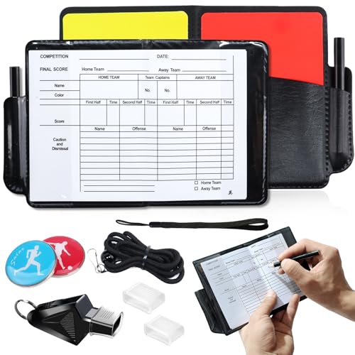 Set fischietto da arbitro, per un suono chiaro! Il fischietto da arbitro ha un tono chiaro che attira rapidamente l'attenzione, e può essere appeso al collo (cavo lungo + cavo corto) ed è sempre pronto all'uso. Ferma i falli soffiando il fischio!