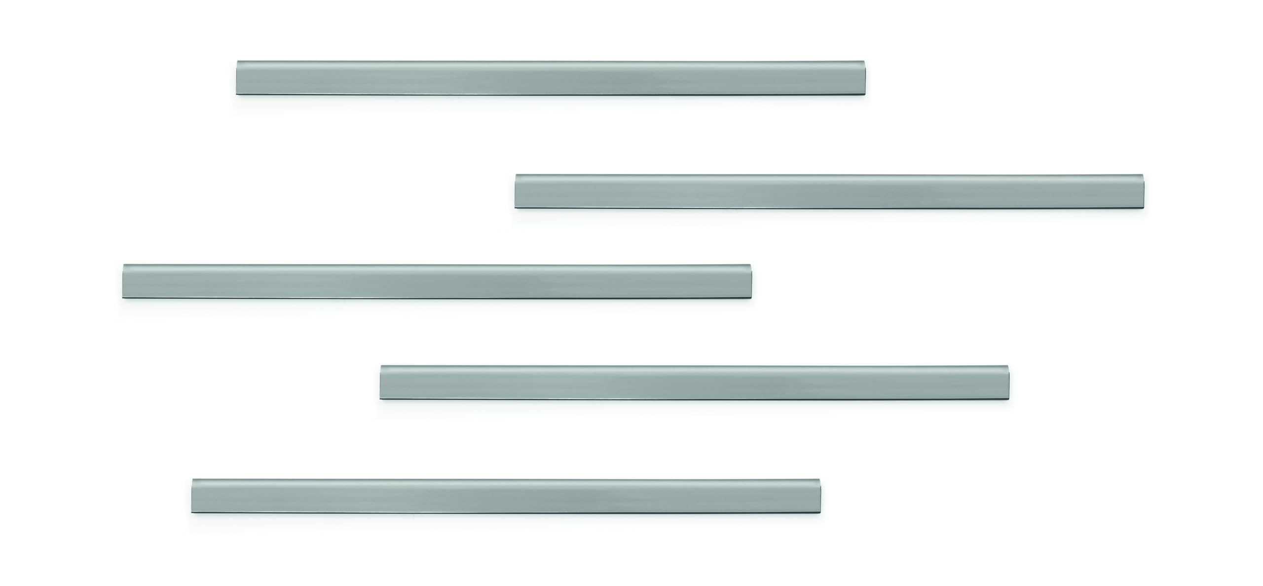 DURAFIX RAIL Barre d'Affichage pour Documents Pince Adhésive 210x17mm Lot de 5 Argent
