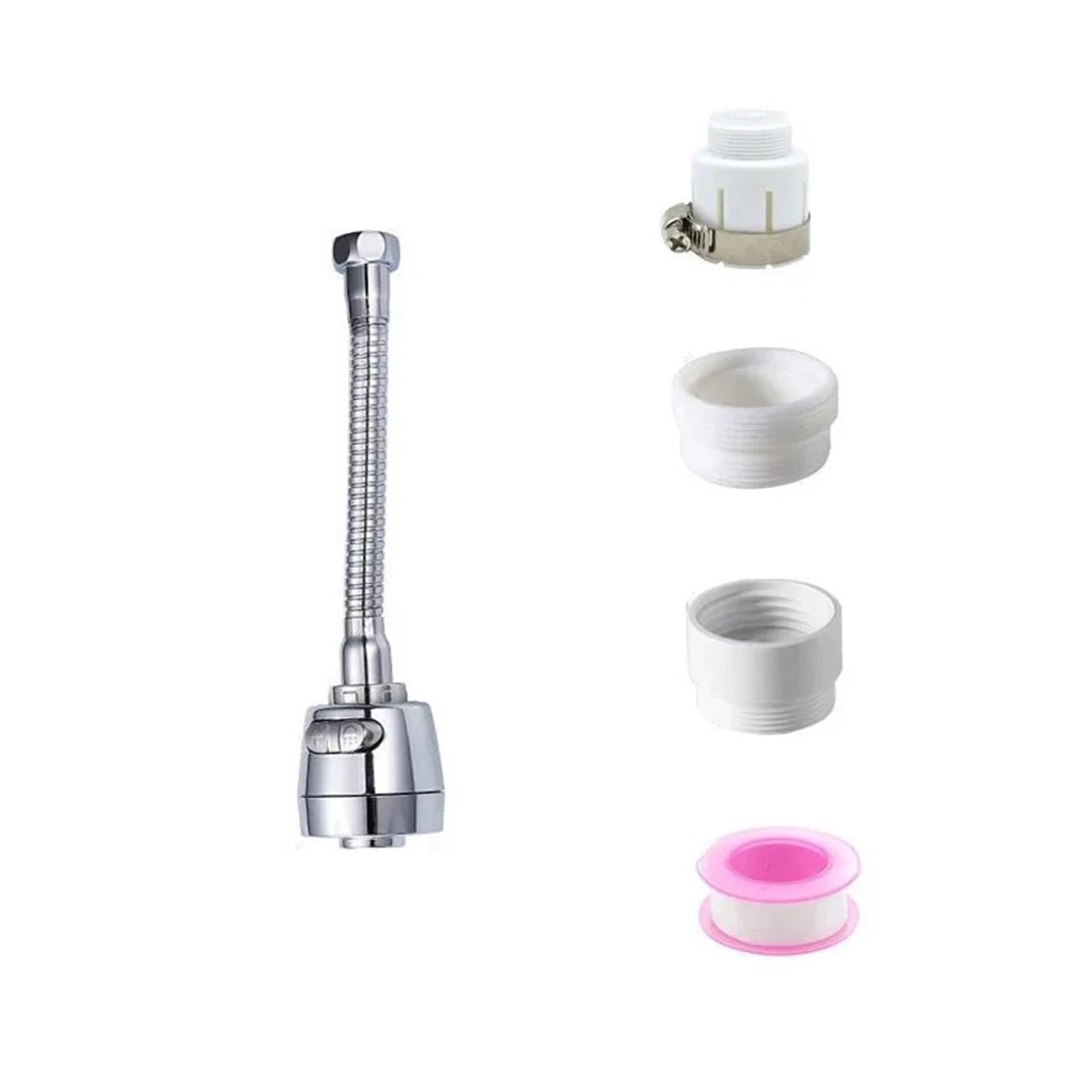 BNGDFDGH 360 Degree Adjustment Kitchen Faucet ExtensionTube Water Saving Nozzle Filter Home Bathroom Gadgets Accessories(15cm)