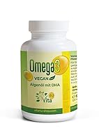 Veganes Omega 3 Algenöl - 120 Kapseln mit 400mg DHA Tagesverzehr - 1000mg Algenöl mit Omega-3 Fettsäure DHA - 60 Tagesrationen - bioverfügbar & laborgeprüft