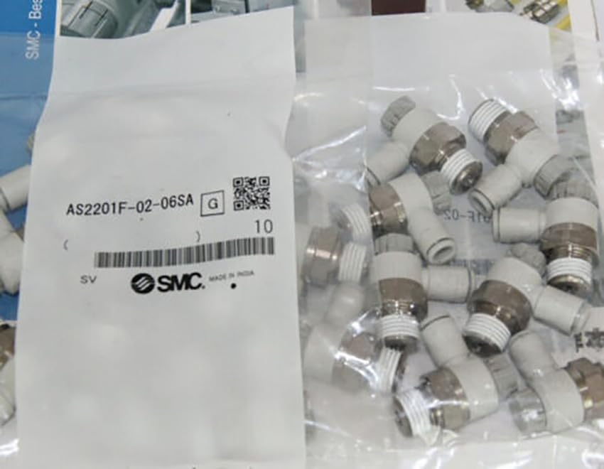 10pcs/Package New for SMC Throttle Valve AS2201F-02-06SA