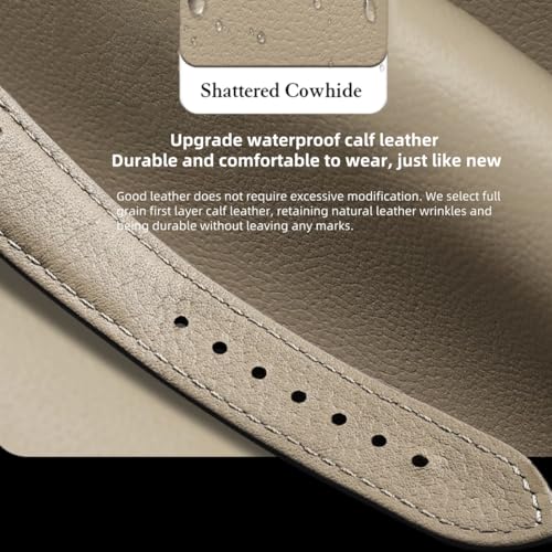 Image of Genuine Leather Watch Bands, Italian Alligator Grain Embossed Watch Straps,Quick Release Replacement Deployment Buckle Leather Watch Straps 12mm 14mm 15mm 16mm 17mm 18mm 19mm 20mm 21mm 22mm 23mm 24mm