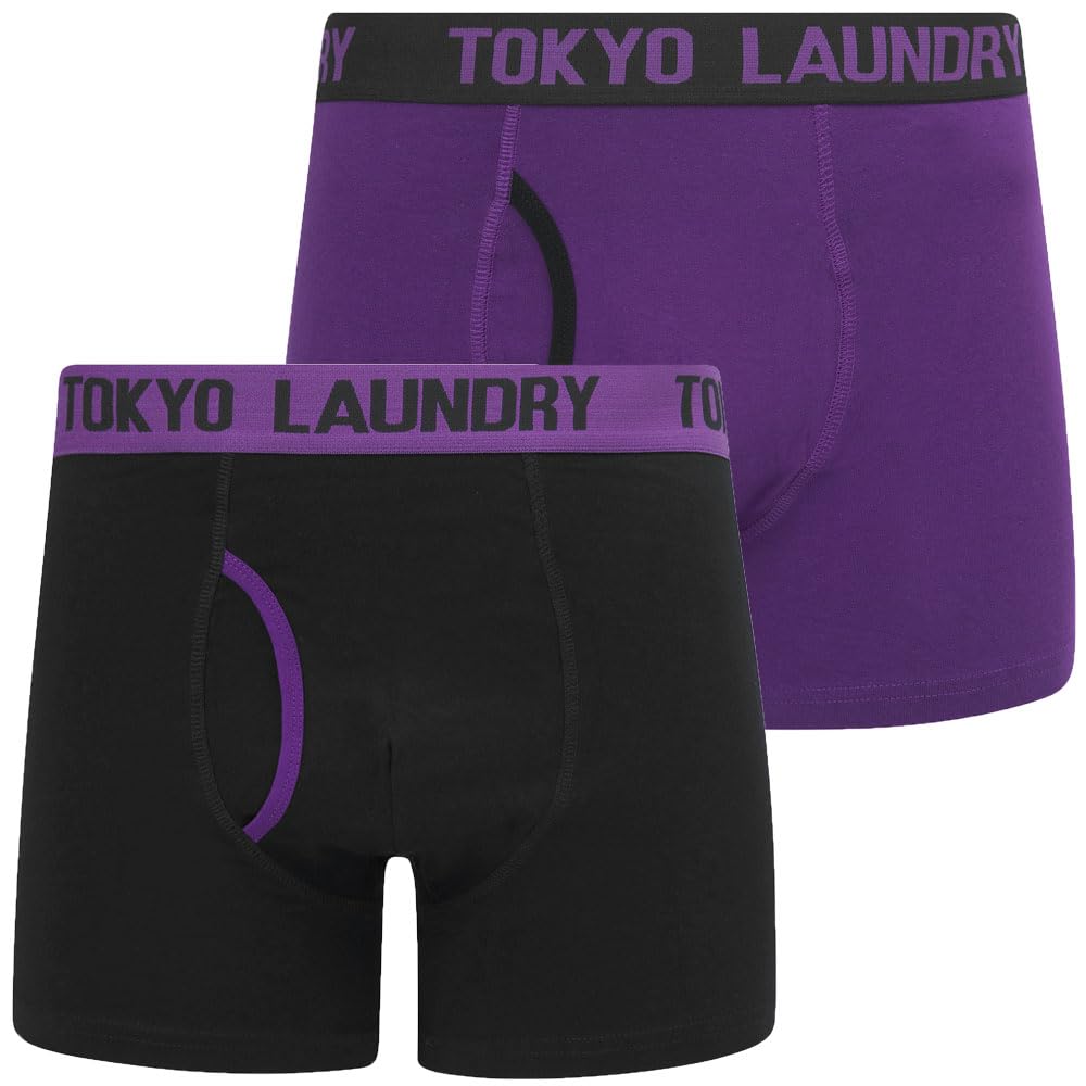 Tokyo Laundry Men's 2 Pack Gift Box Stretch Cotton Boxer Shorts Set