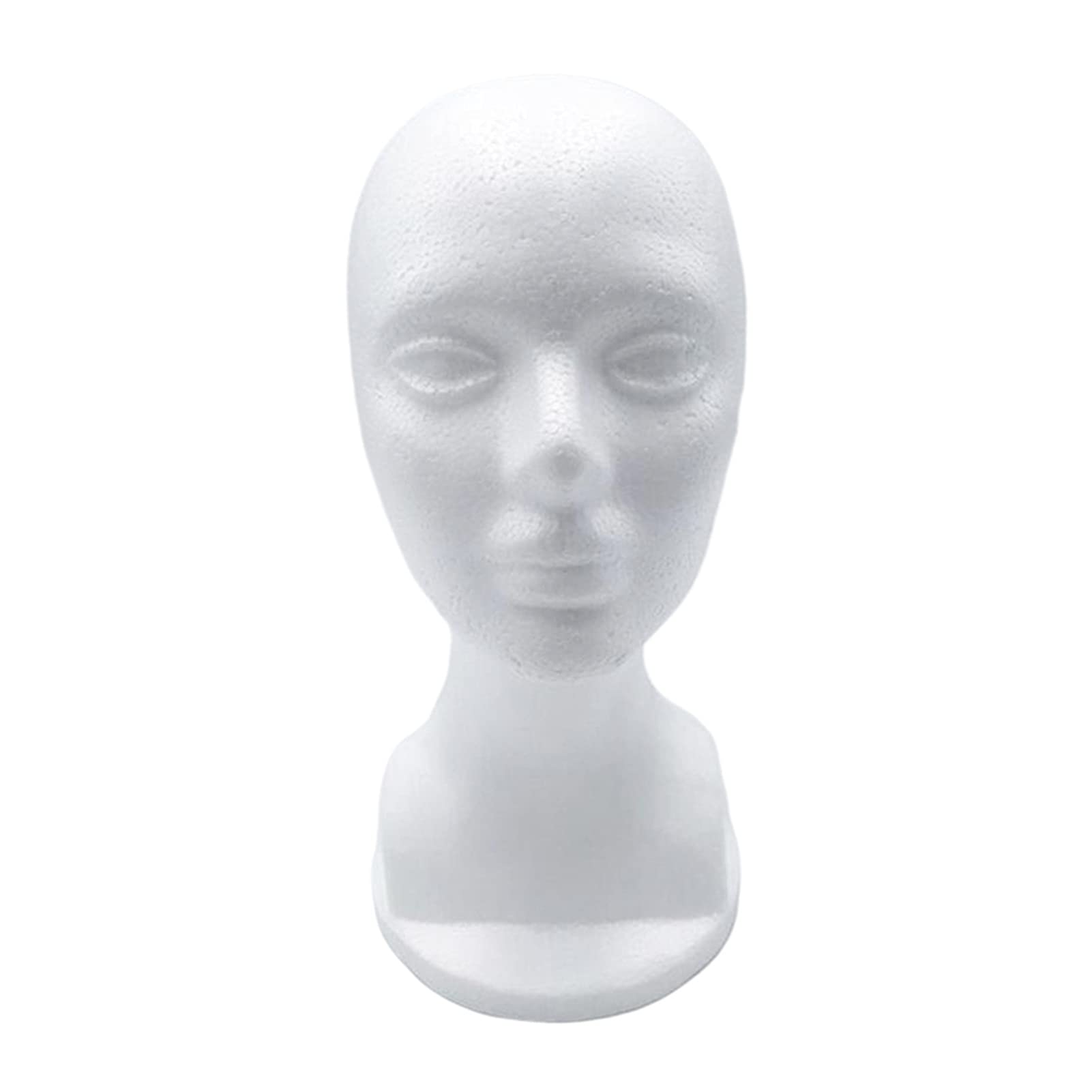 Wolnostojąca pianka peruka okulary przeciwsłoneczne Wyświetlacz mannequin głowa stojak biały wig wiązka uchwyt na wyświetlacz wig wig stojak(01)